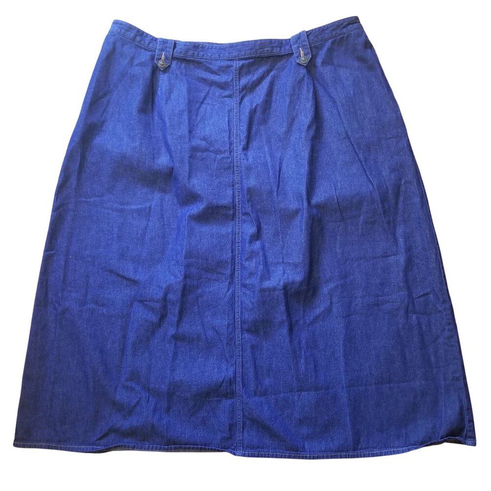 Allison Daley 22W Blue Jean Skirt Maxi A Line Modest Church‎ Long Yellowstone